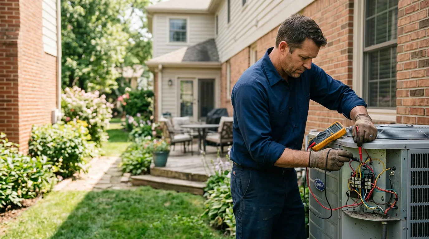 HVAC technician working near Hartford, OH